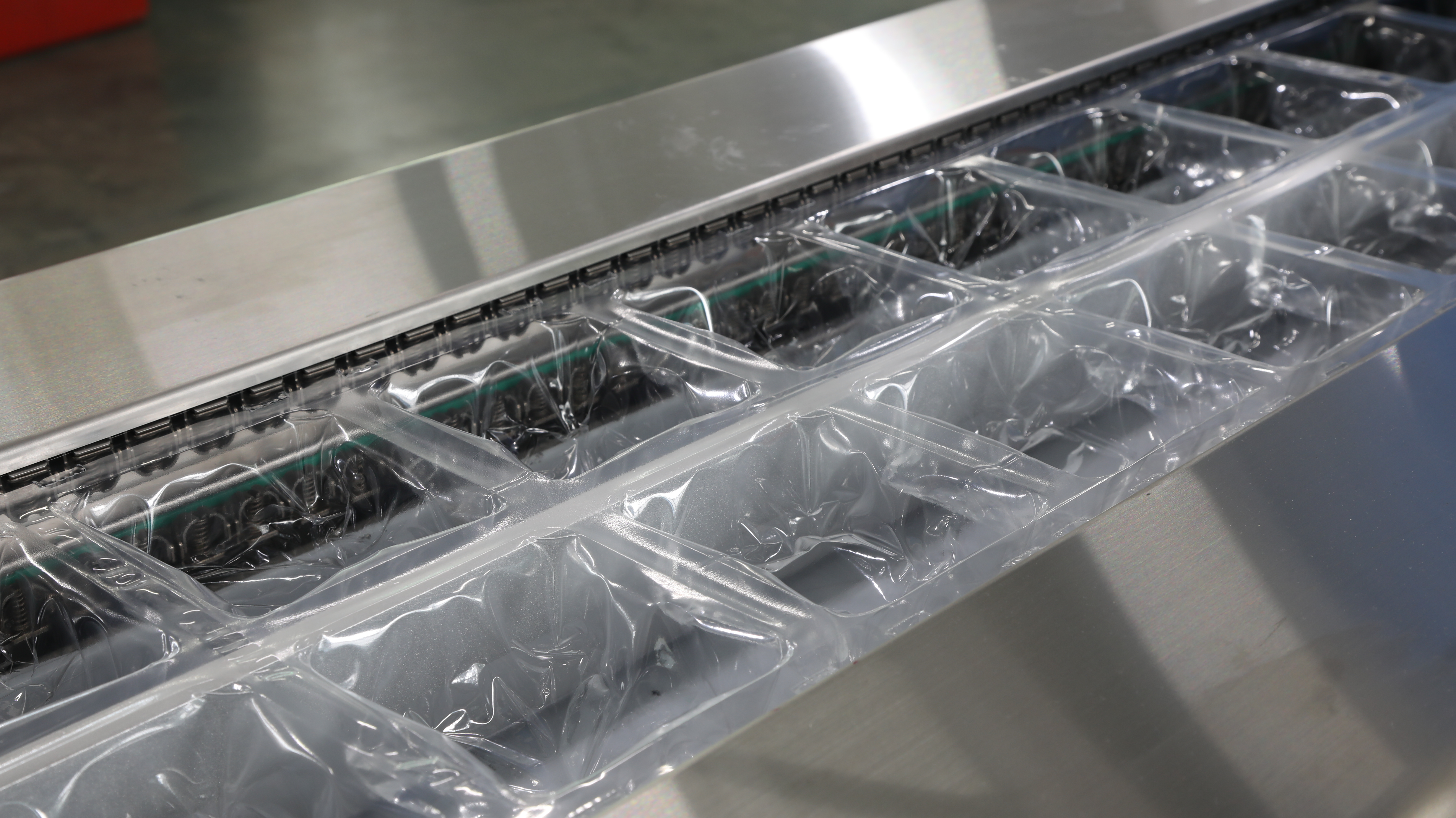 Tampilan parsial mesin pengemasan thermoforming 