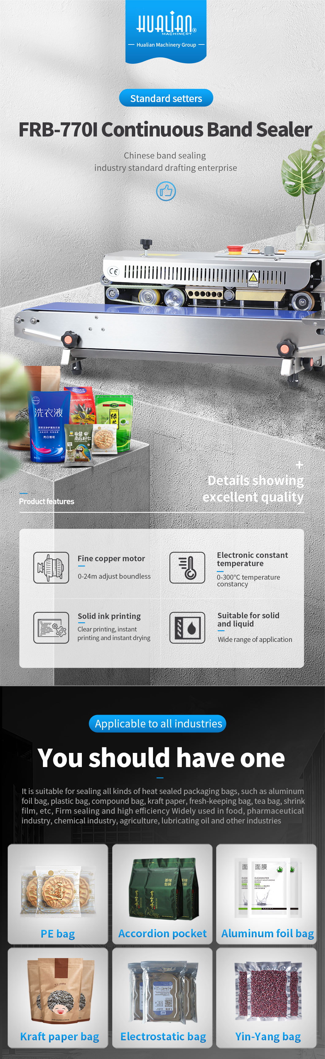 Food Continuous Band Sealer