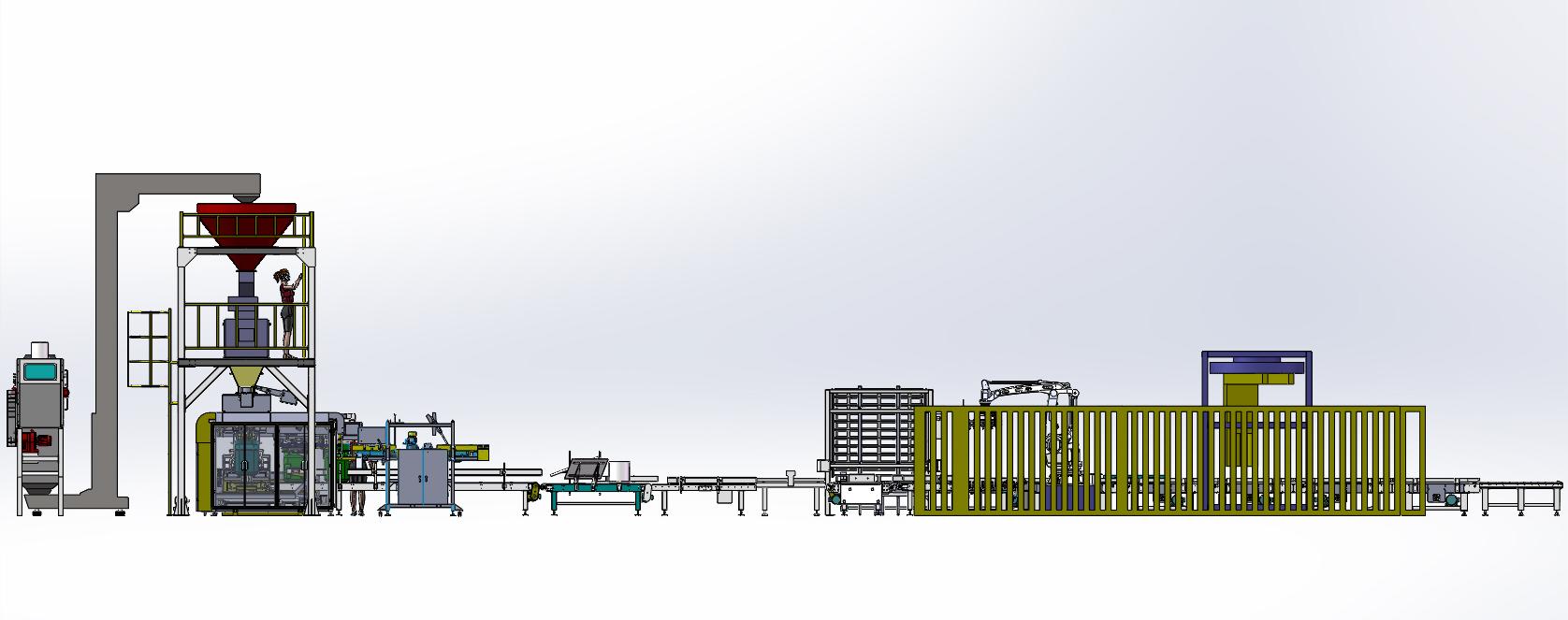 Jalur kemasan tas 15kg