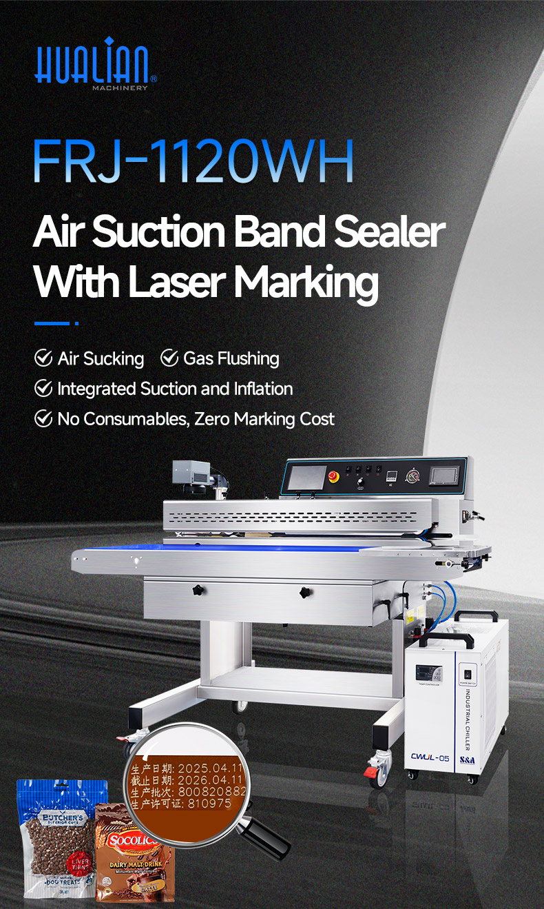 FRJ-1120WH Air Suction Band Sealer Dengan Penandaan Laser