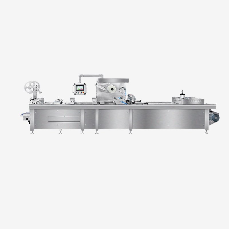Hualian HVR-420T(Q) Rigid Film MAP Mesin Pengemas Vakum Thermoforming untuk Daging Makanan Siap Saji Salmon Seafood